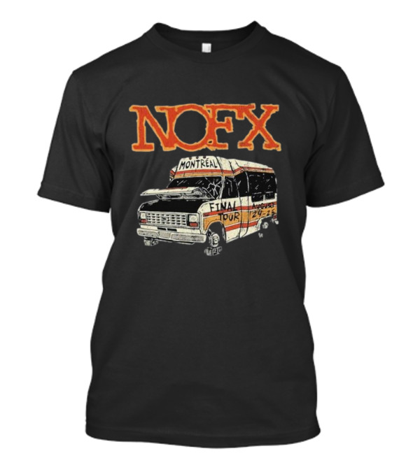 NOFX Final Tour August 24-25 2024 Parc Olympique Montreal QC Bus T-Shirt
