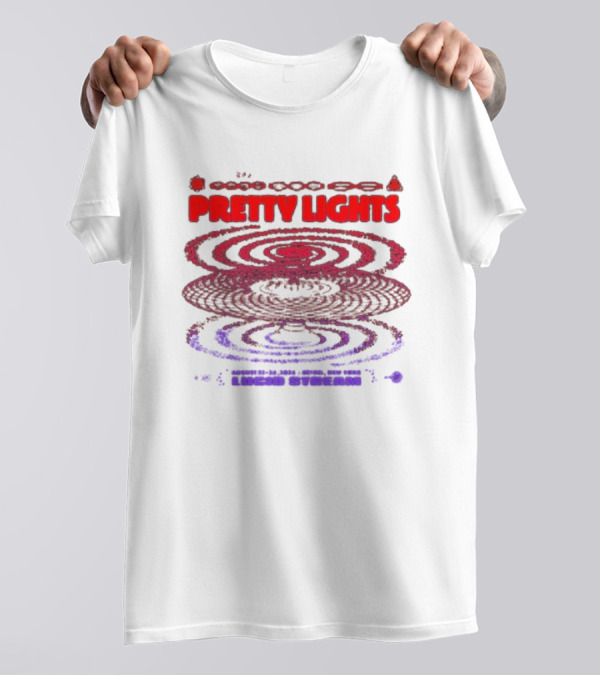 Pretty Lights Lucid Stream August 23-24, 2024 Bethel New York T-Shirt