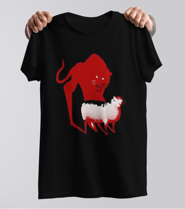 Spooks And Messiah’s High Lil Club Red Lion And White Sheep Contrast T-Shirt