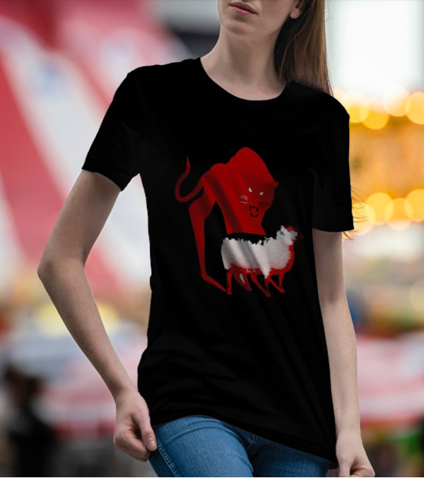 Spooks And Messiah’s High Lil Club Red Lion And White Sheep Contrast T-Shirt