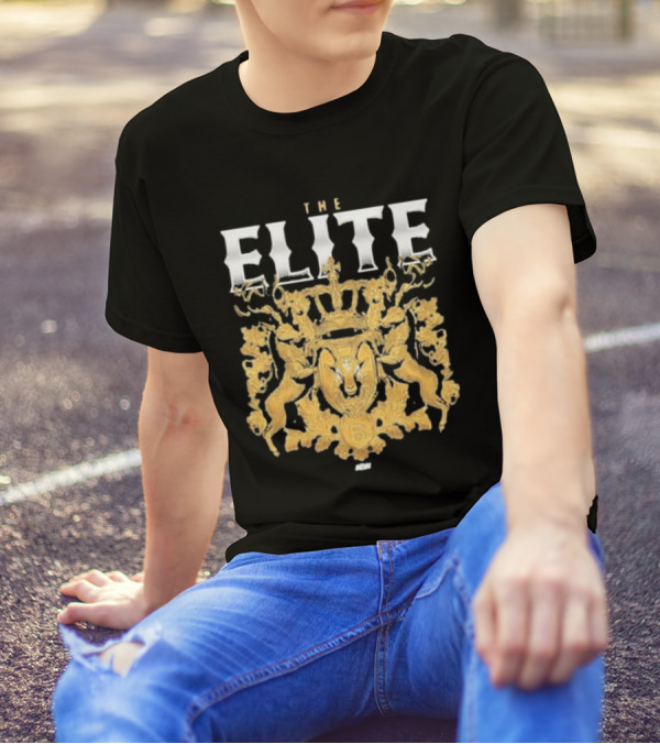 The Elite AEW Gold Coat Of Arms Crest T-Shirt