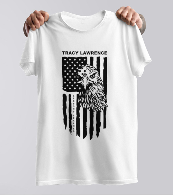 Tracy Lawrence Lessons Learned 2024 American Flag Eagle T-Shirt