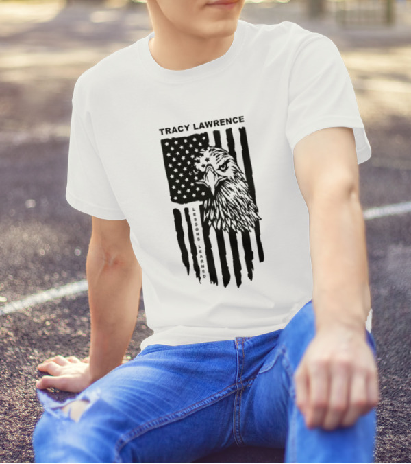 Tracy Lawrence Lessons Learned 2024 American Flag Eagle T-Shirt