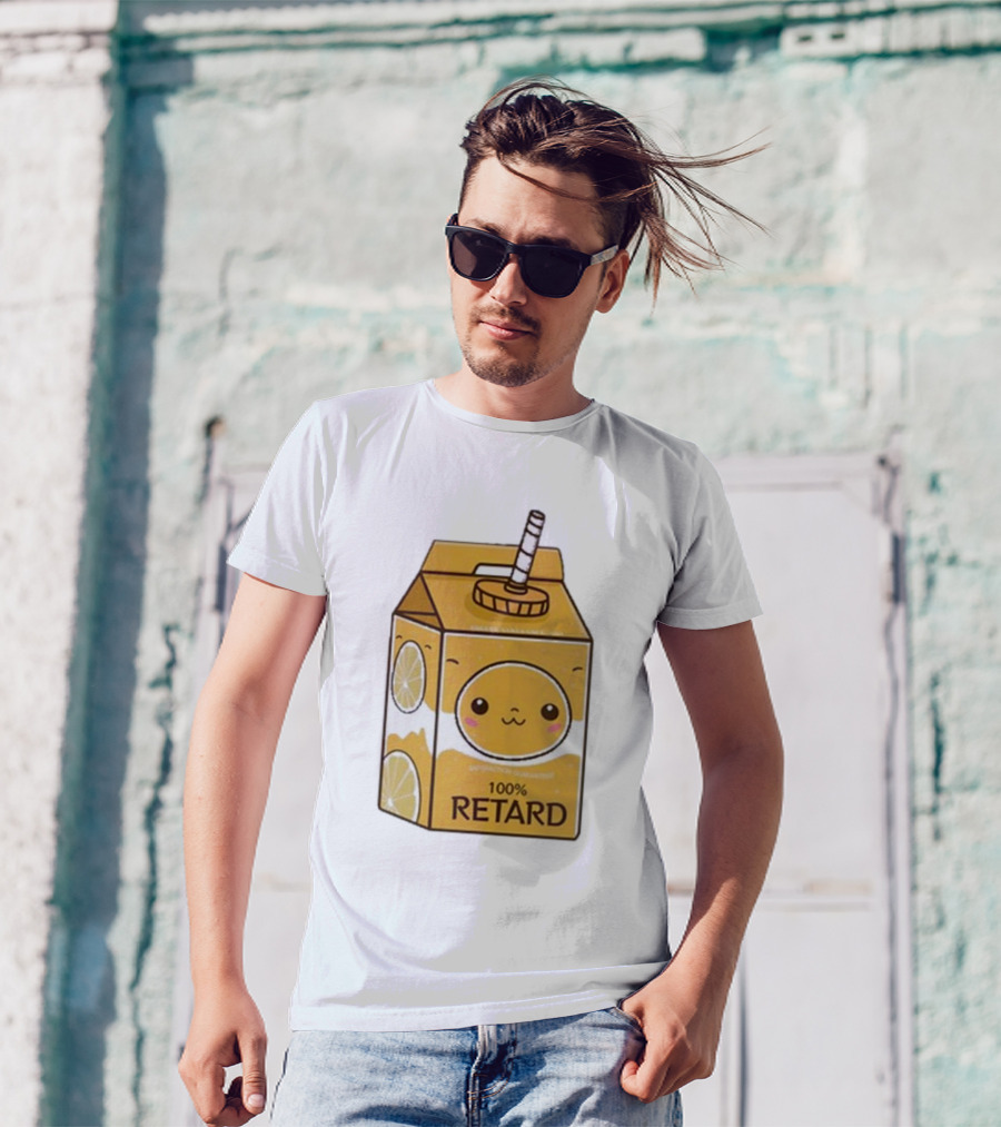 Satisfaction Guaranteed 100 Retard Lemon Juice Box Kawaii Face T-Shirt