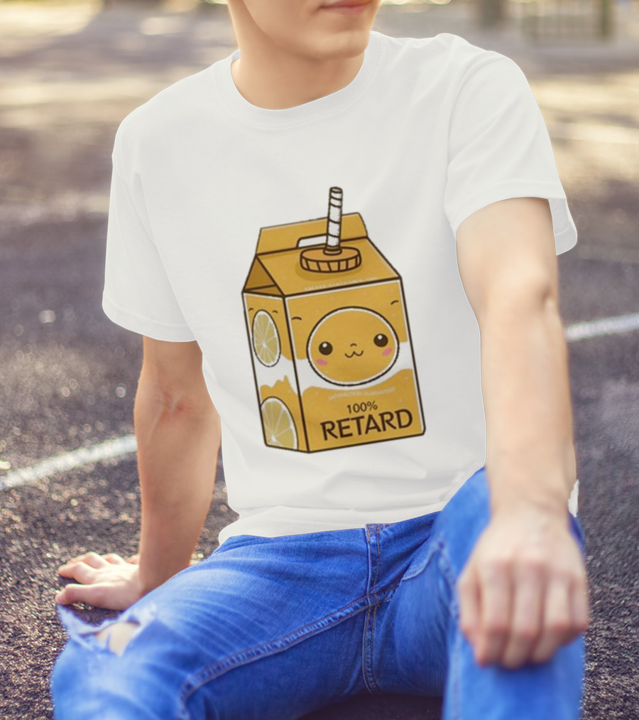 Satisfaction Guaranteed 100 Retard Lemon Juice Box Kawaii Face T-Shirt