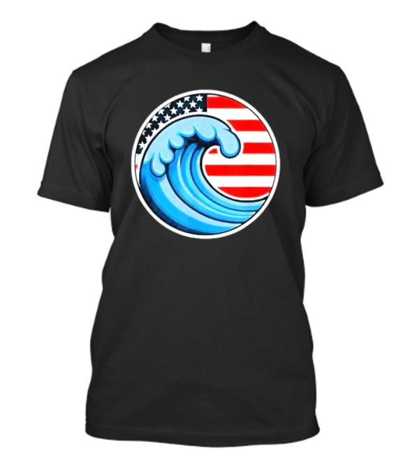 Vote Blue Democrat Election 2024 Blue Wave U.S. Flag Democracy T-Shirt