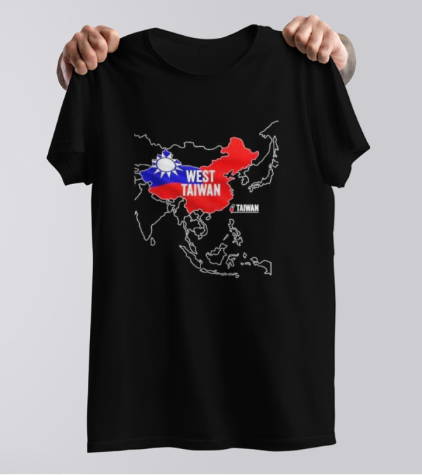 West Taiwan Funny China Taiwanese Support Map T-Shirt