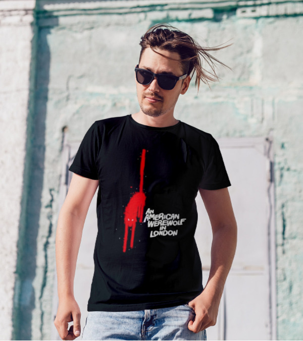 An American Werewolf In London Retro Horror Movie Red Cat T-Shirt