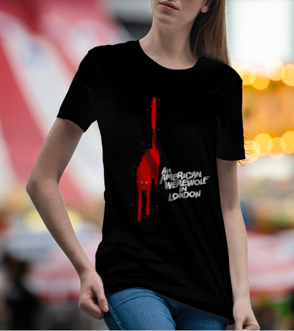 An American Werewolf In London Retro Horror Movie Red Cat T-Shirt