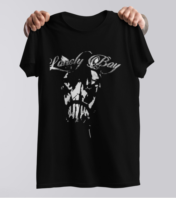 Lonely Boy Chrome Cowboy Motorcycle Rider T-Shirt