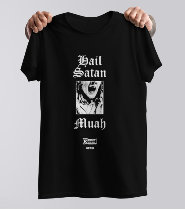 Hail Satan Muah Neon R Rating T-Shirt