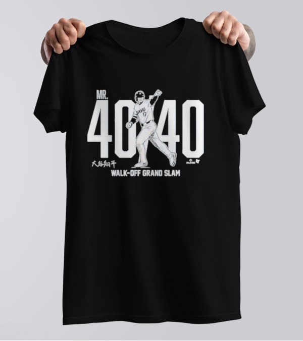 Shohei Ohtani Mr. 40 40 Walk-Off Grand Slam Baseball Achievement T-Shirt
