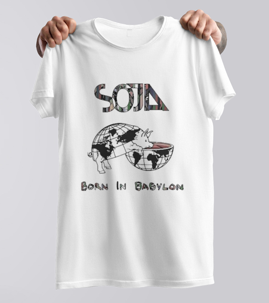 SOJA Born In Babylon 15 Year Anniversary 2024 Globe Rhino T-Shirt