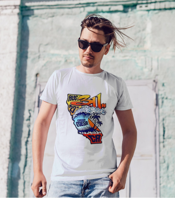 Aug 27 311 Costa Mesa CA Tour Wave Surfboard Palm Trees T-Shirt