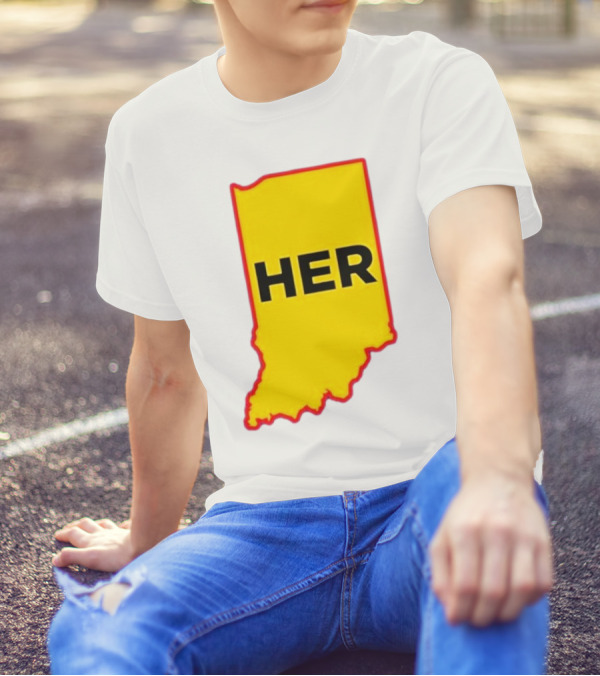 HER Indiana Outline Dave Portnoy 22 T-Shirt