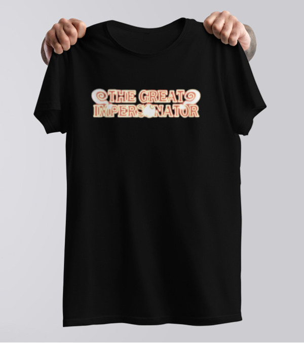 Halsey The Great Impersonator Large Bold Text With Whimsical Swirls T-Shirt