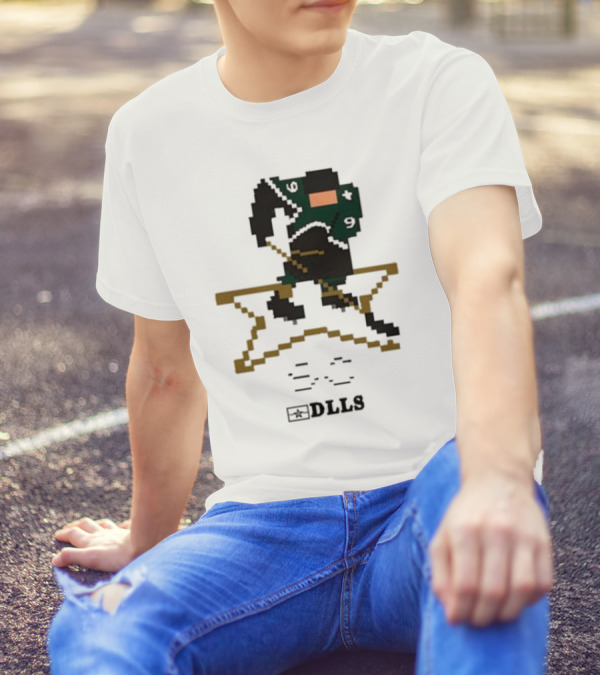 DLLS 16 Bit Retro Hockey Star Pixel T-Shirt