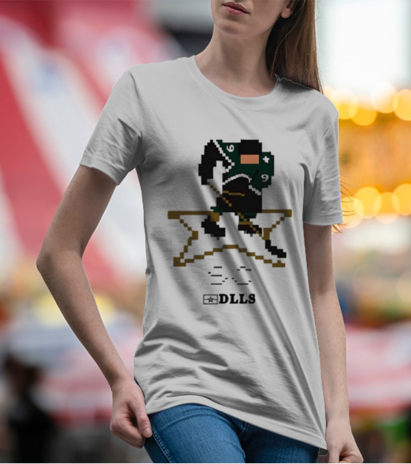 DLLS 16 Bit Retro Hockey Star Pixel T-Shirt