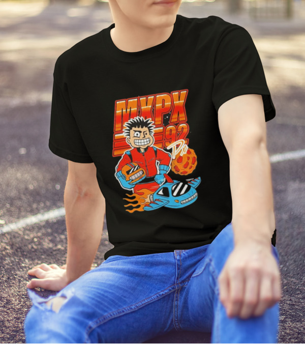 MXPX 92 PX Racing Cartoon Character With Space T-Shirt