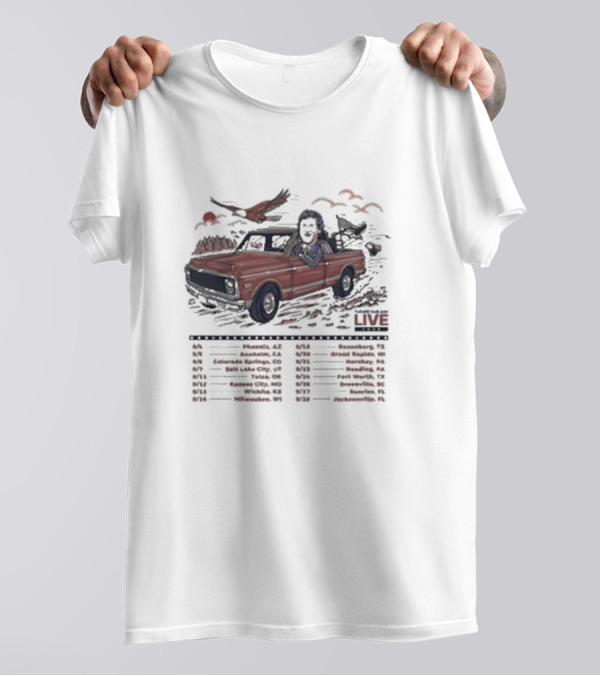 Old Row Tucker Carlson Live Tour Vintage Truck Faces Phoenix Austin Colorado Springs Salt Lake City Tulsa Kansas City Milwaukee Grand Rapids Reading Raleigh Fort Worth Jacksonville T-Shirt