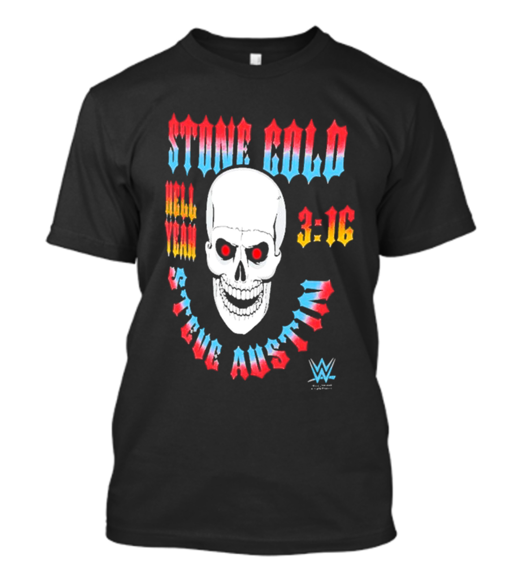 Stone Cold Steve Austin Hell Yeah 3 16 Skull WWE T-Shirt