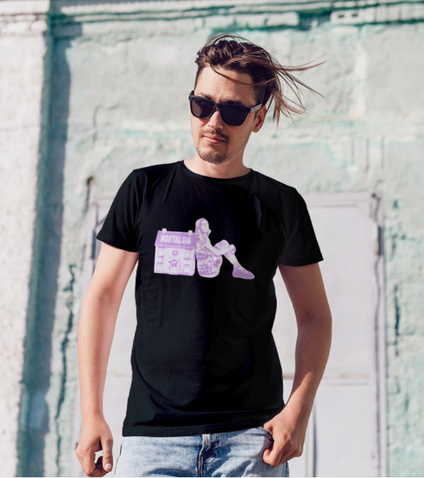 Nostalgia House Girl Silhouette In Purple Tone T-Shirt