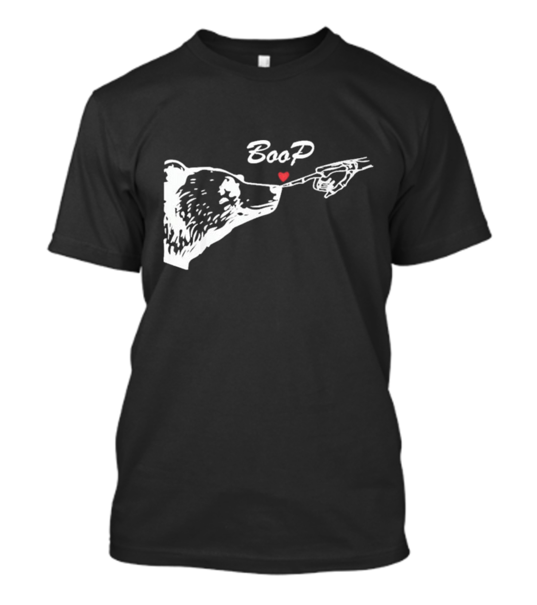 Bear Skeleton Boop Bear Halloween With Heart Touch Boop T-Shirt