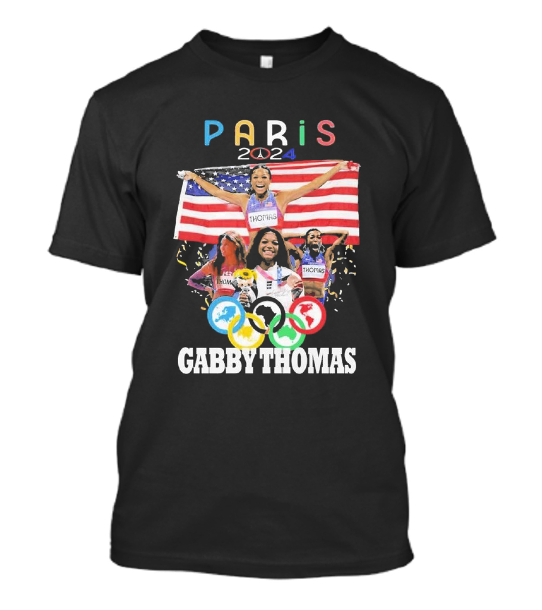 Paris 2024 Gabby Thomas Olympics Champion T-Shirt