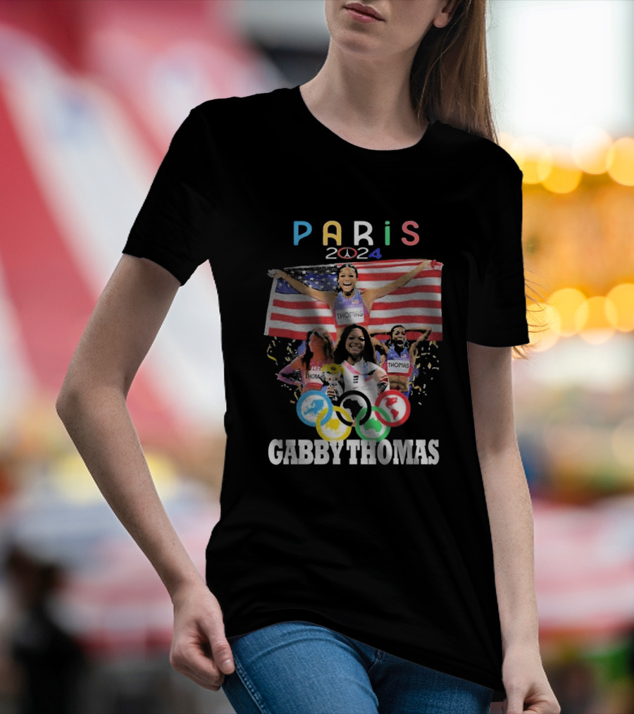 Paris 2024 Gabby Thomas Olympics Champion T-Shirt