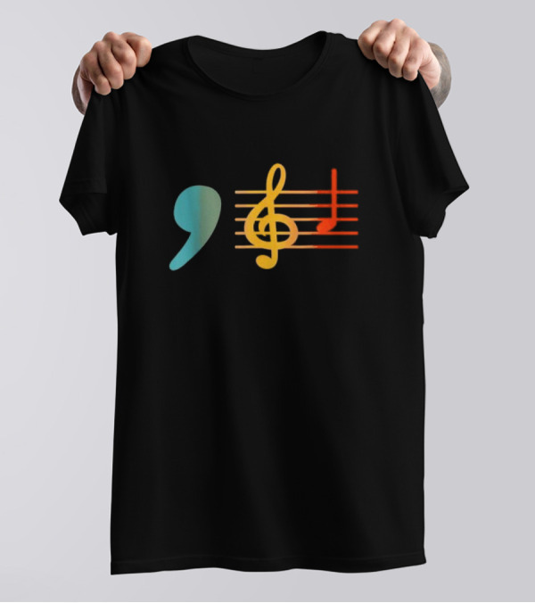 La Music Notes Kamala Harris Music Teacher Elections Treble Clef Bass Clef T-Shirt