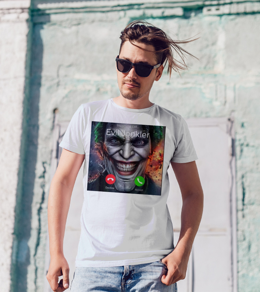 Evil Jonkler Incoming Call Horror Humor Halloween T-Shirt