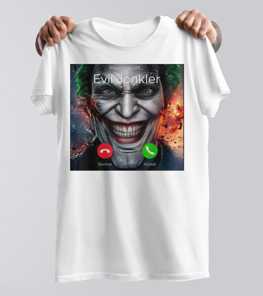 Evil Jonkler Incoming Call Horror Humor Halloween T-Shirt