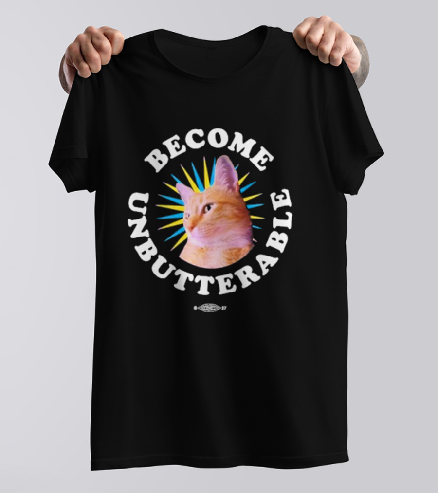 Become Unbutterable Jorts The Cat Vintage Meme T-Shirt