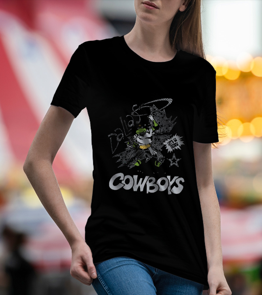 Dallas Cowboys TMNT Leonardo Let's Go Match Retro T-Shirt
