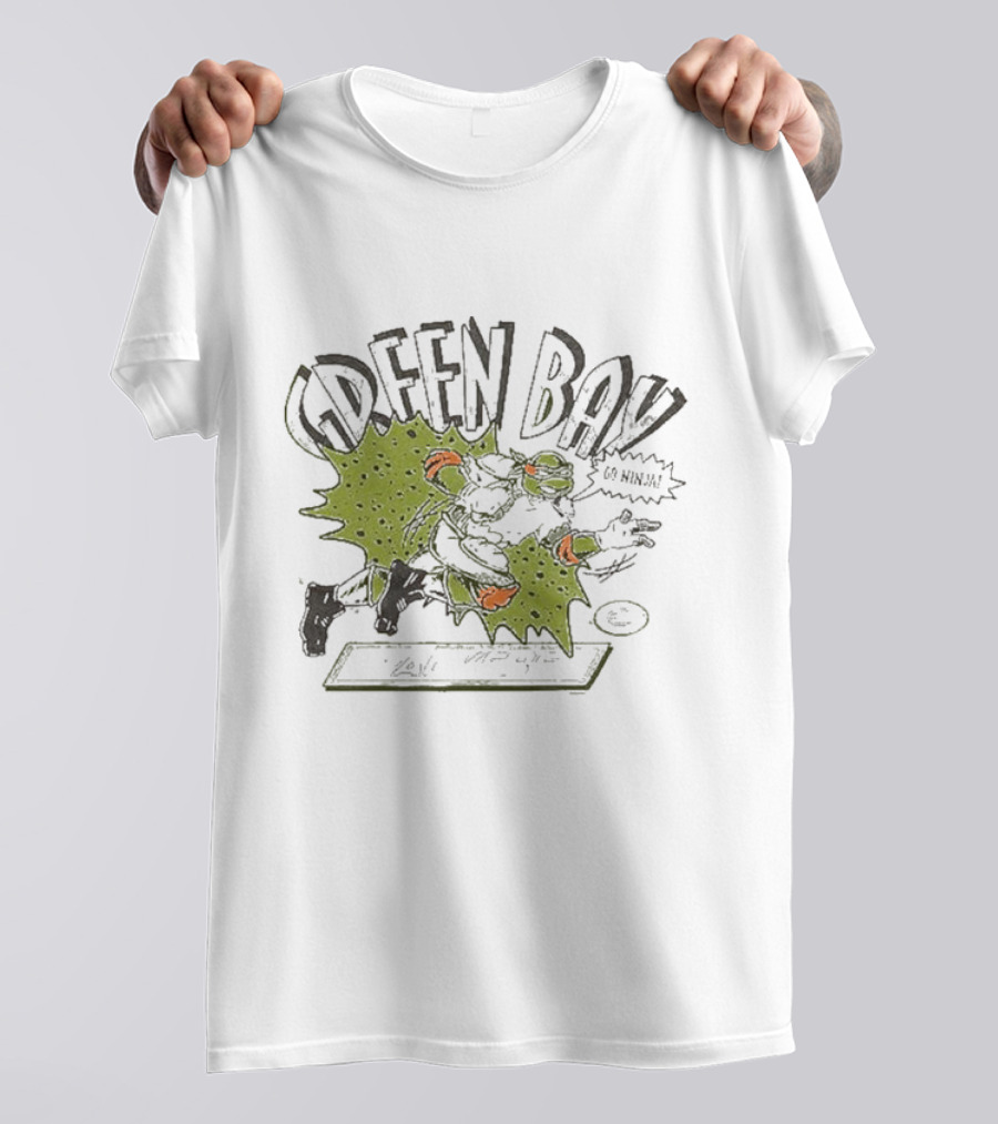Green Bay Go Ninja Michelangelo T-Shirt