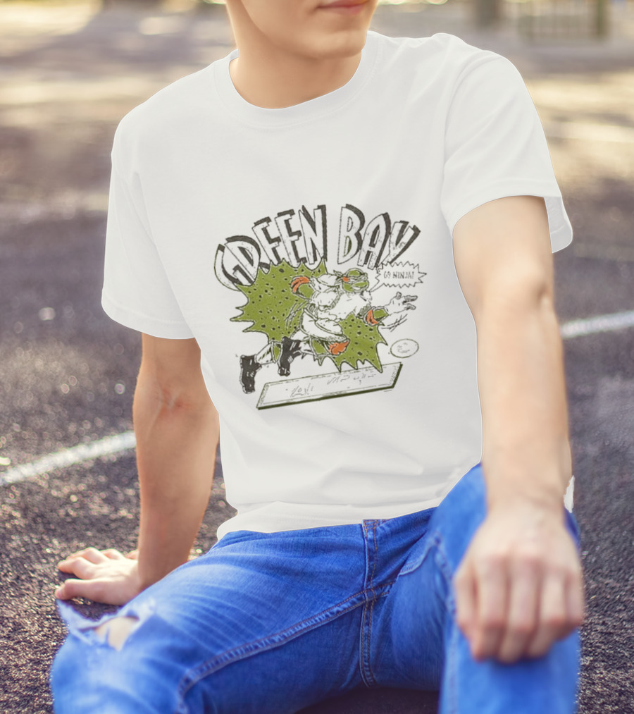 Green Bay Go Ninja Michelangelo T-Shirt