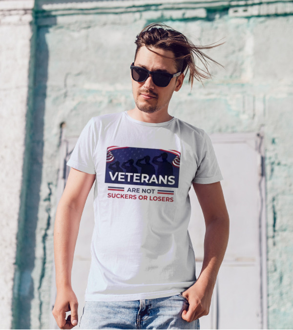 Veterans Are Not Suckers Or Losers Salute Silhouette T-Shirt