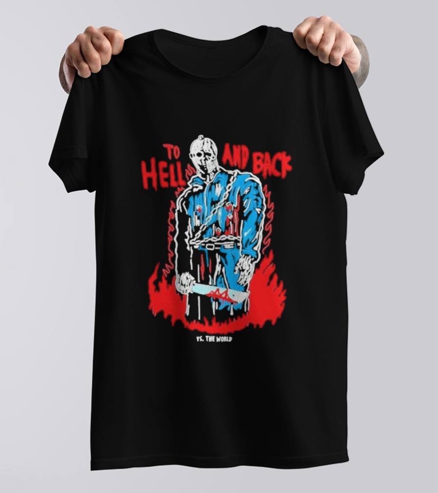 Warren Lotas To Hell And Back Vs. The World Masked Figure With Machete T-Shirt