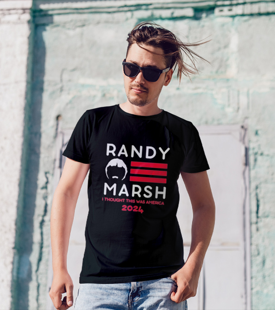 Randy Marsh 2024 I Thought This Was America Logo Stripes T-Shirt