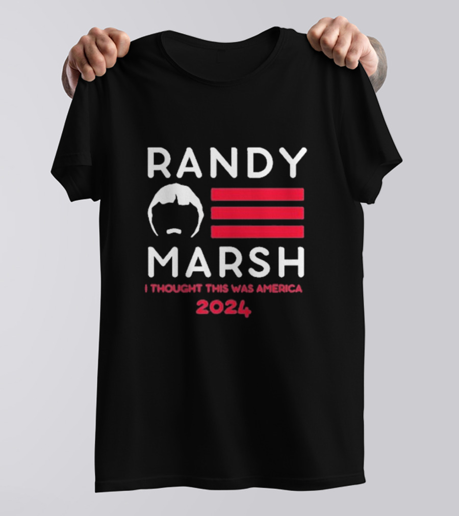 Randy Marsh 2024 I Thought This Was America Logo Stripes T-Shirt
