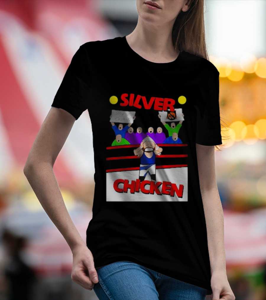 Silver Fox Ringside Champion Silver Chicken Fans T-Shirt