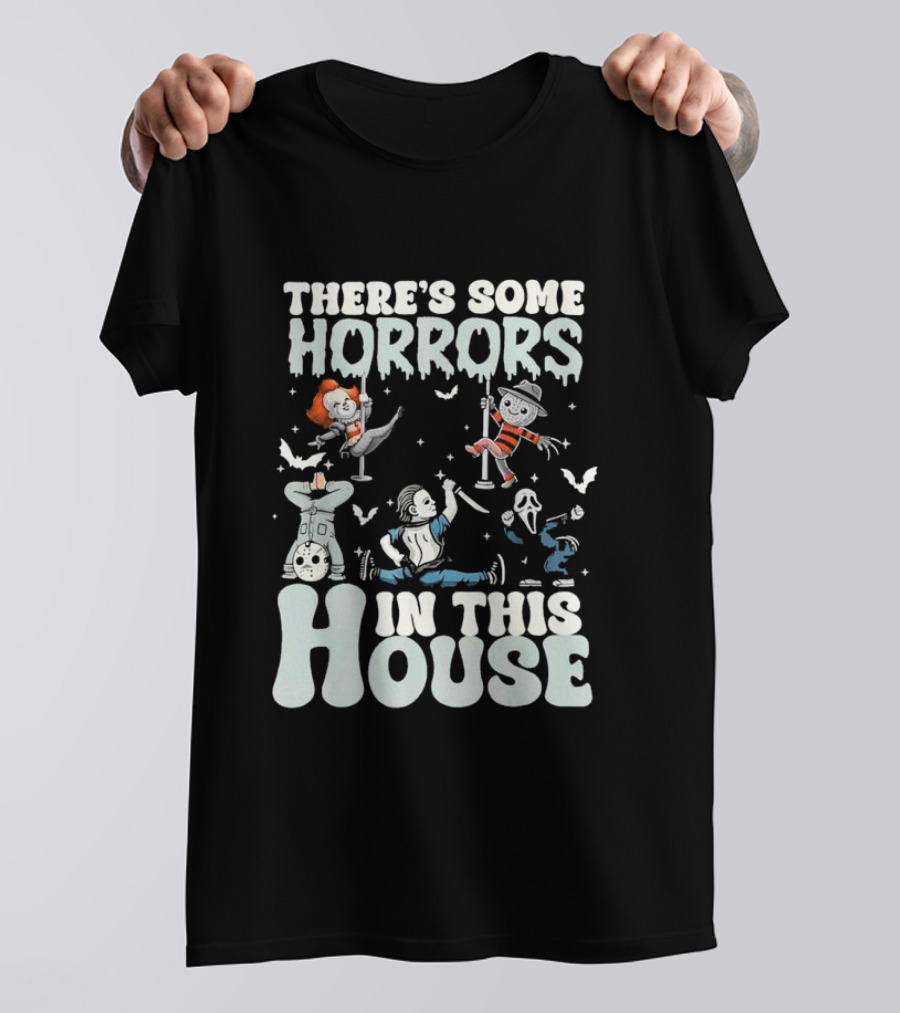 There’s Some Horrors In This House Halloween 2024 Horror Icons T-Shirt