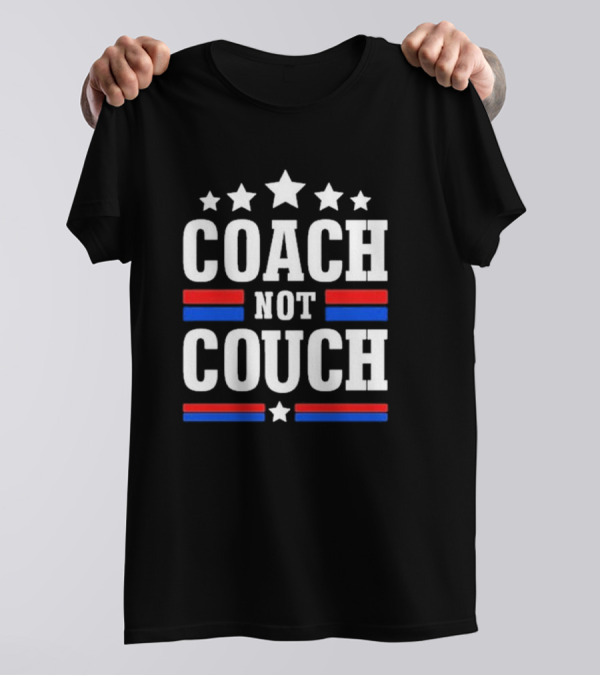 Elissa Neeb Coach Not Couch Stars Stripes Patriotic T-Shirt