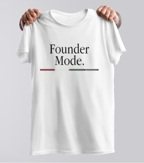 Founder Mode Levelsio Progress Bar T-Shirt