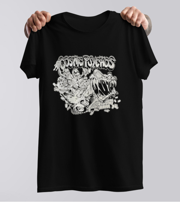 Cosmic Psychos Band Vintage Style Graphic Monsters Music T-Shirt