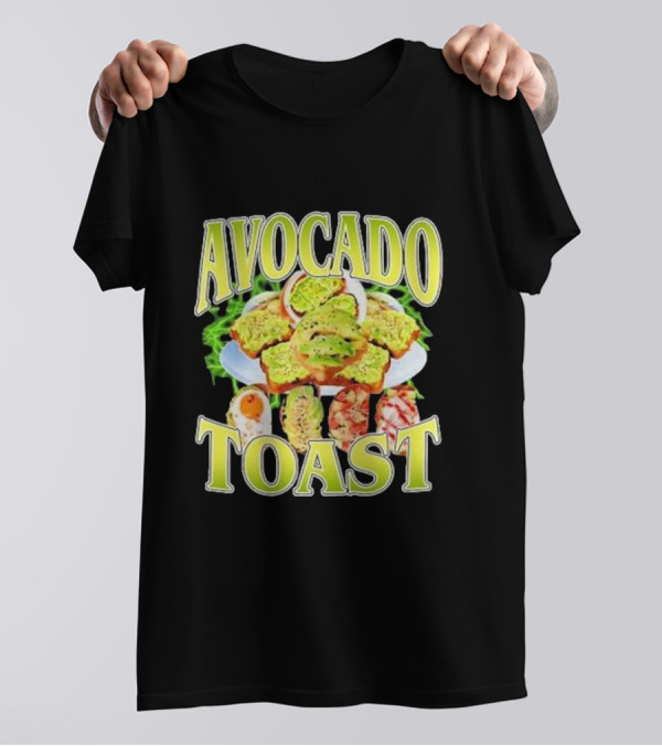 Emotionalclub Avocado Toast Plate With Assorted Toppings T-Shirt
