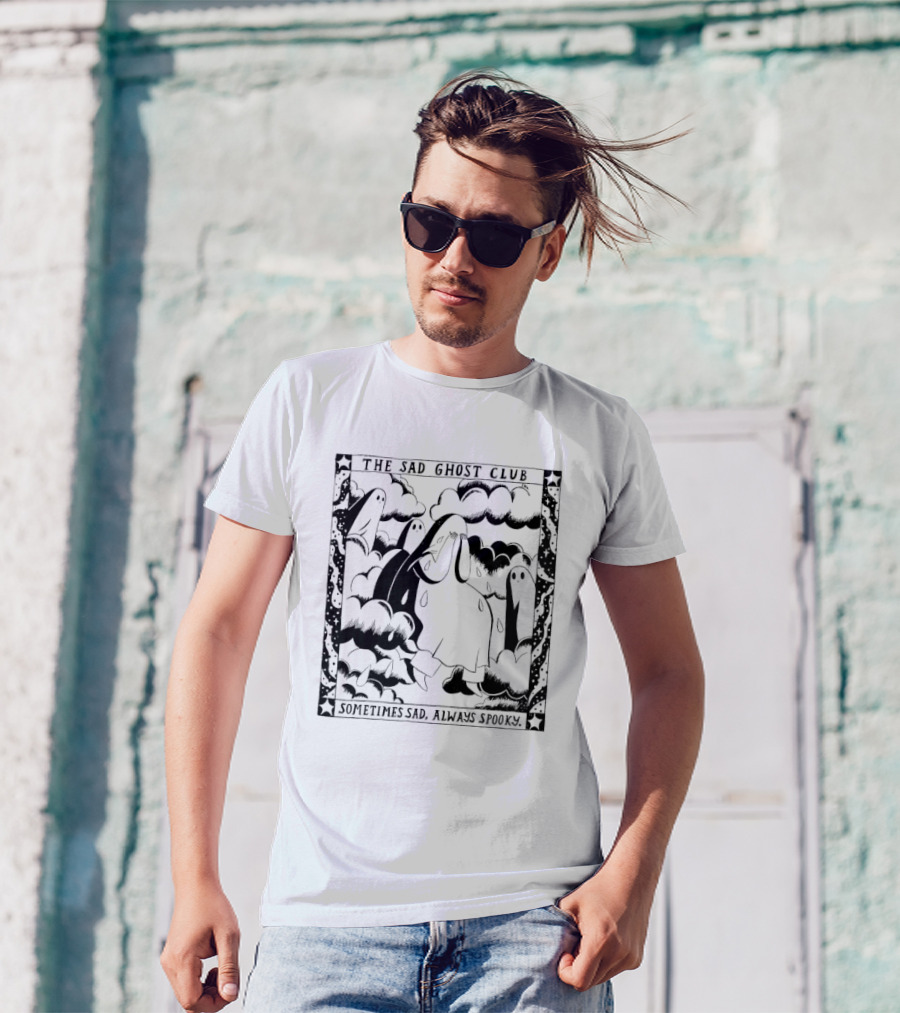 The Sad Ghost Club Clouds Sometimes Sad Always Spooky T-Shirt