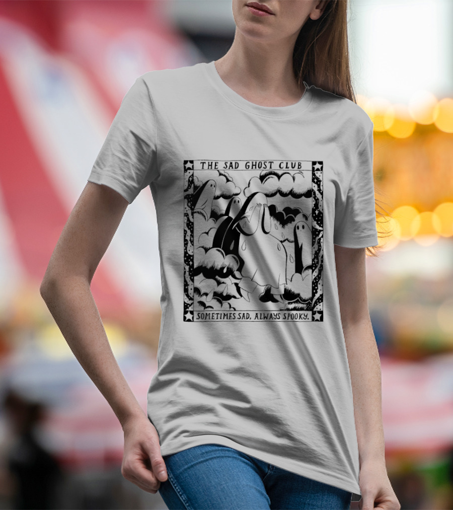 The Sad Ghost Club Clouds Sometimes Sad Always Spooky T-Shirt