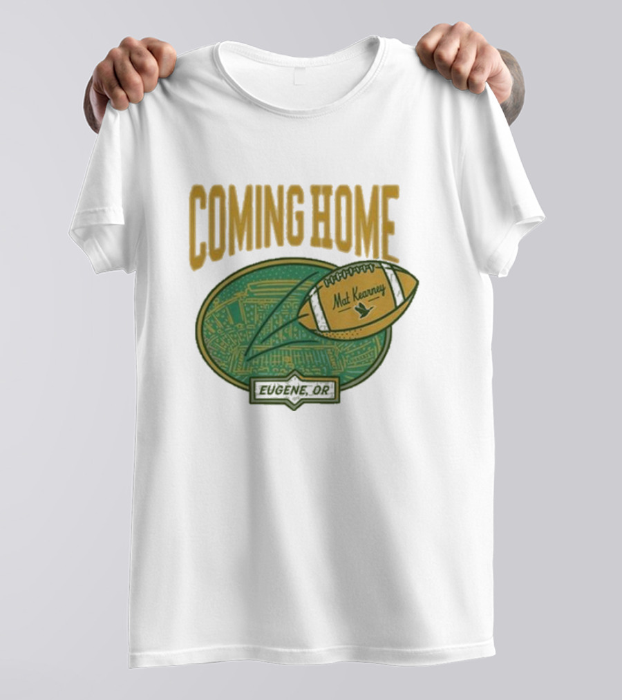 Mat Kearney Coming Home Football Eugene OR Map T-Shirt