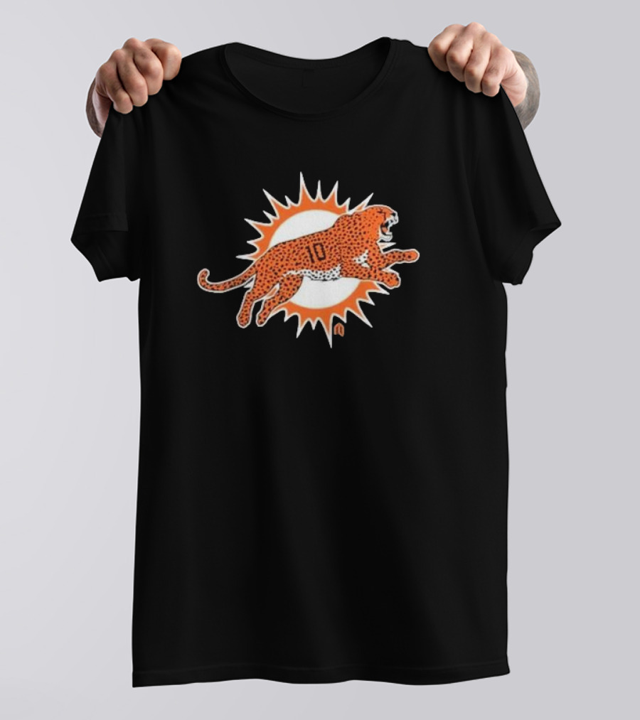 Miami Cheetah Leap Sunburst 10 T-Shirt